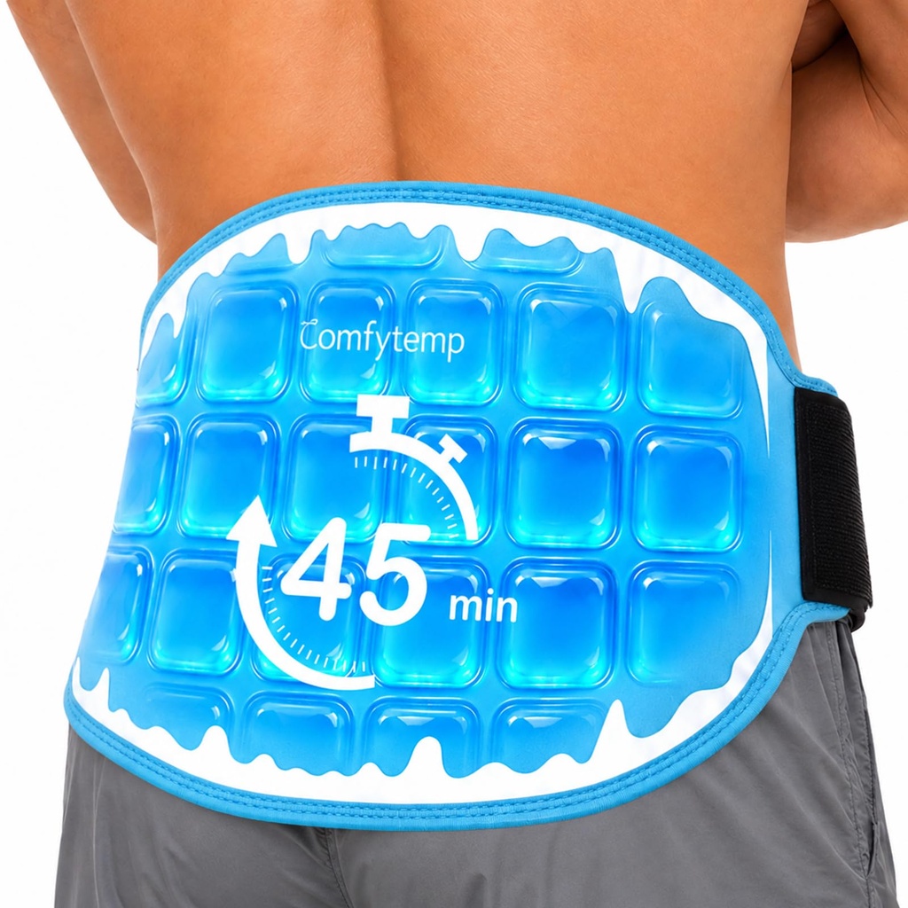 Comfytemp 45 Min Long Lasting Ice Pack for Back Pain Relief, Sciatica Ease