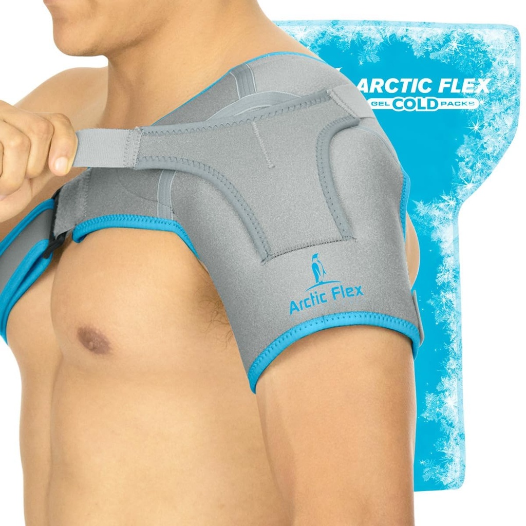 Arctic Flex Shoulder Ice Pack Brace - Rotator Cuff Cold Gel Wrap Therapy