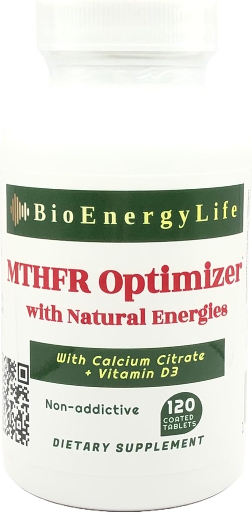 MTHFR Optimizer - 120 Tablet - MTHFR, MTR ve MTR R'nin Metilasyonu, 5-MTHF ve B12 Prodüksiyonunu Desteklemek için Doğal Frequencies ile