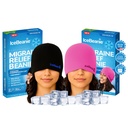 IceBeanie Migraine Relief Cap Bundle with Black & Pink Caps, Gel Ice Hat