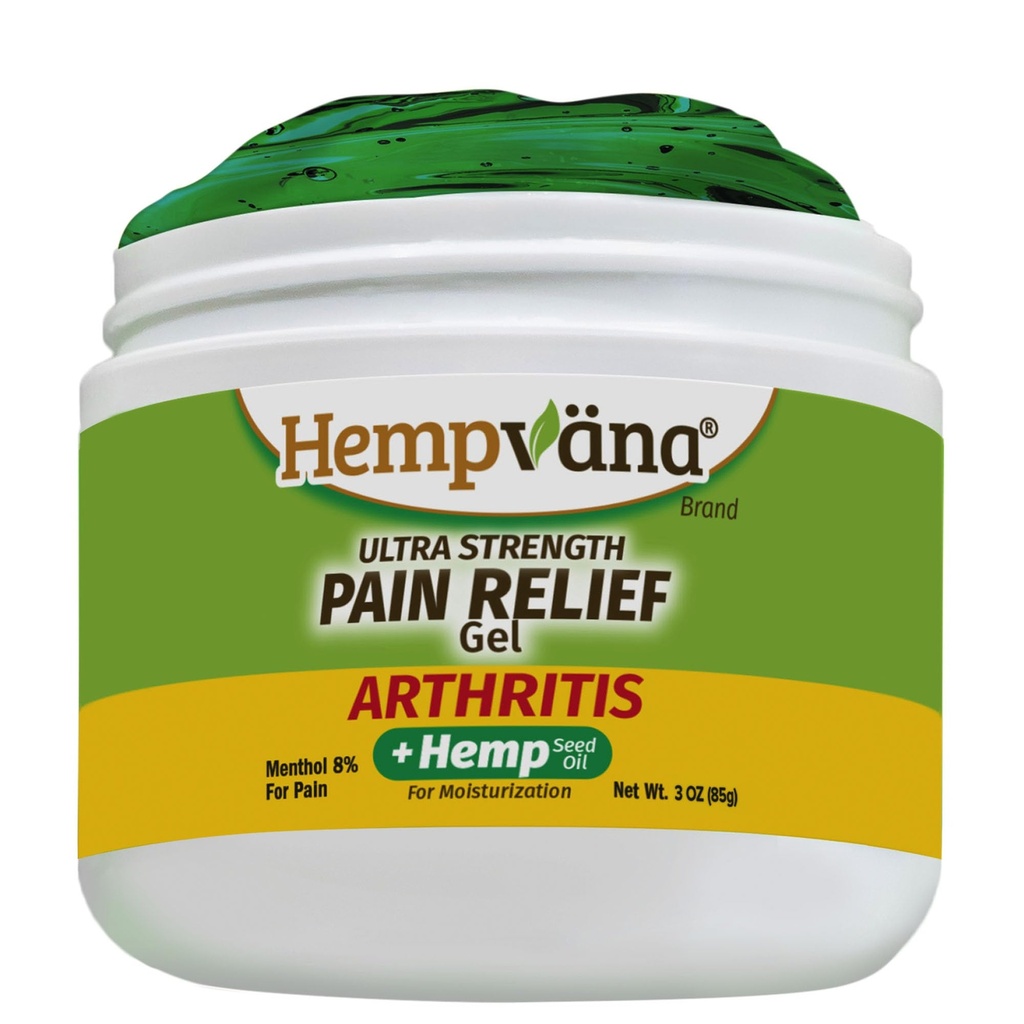 Hempvana Arthritis Pain Relief Gel, Ultra-Strength, 3 oz, As Seen on TV