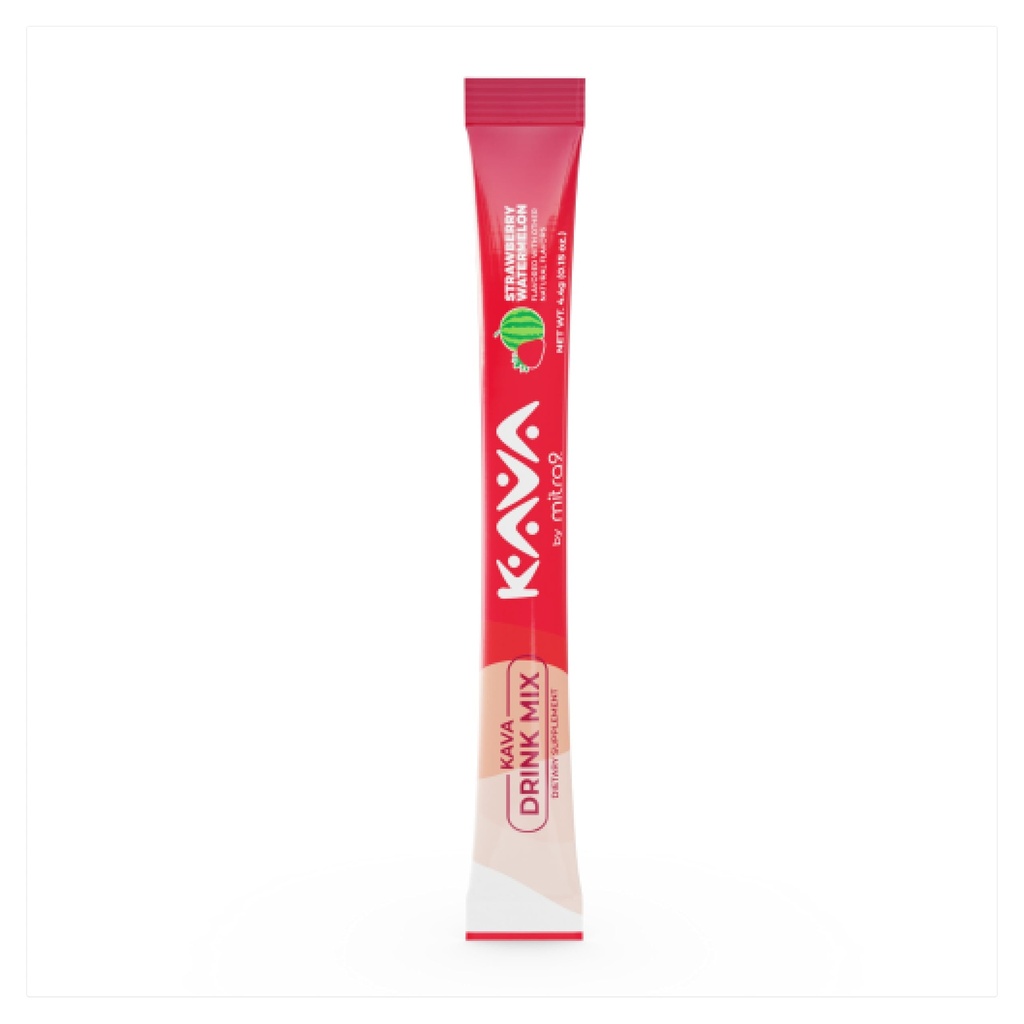 Mitra9 Kava Toz RelaxPak - Strawberry Watermelon Kava Ekstra Toz Paketleri | Mood Advancedr | Plantive | Doğal Calm & Clarity | Easy Open Single-Serving Stick (5)