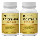 Kate Naturals Soy Lecithin 1200mg Softgels (200 Count) - Phosphatidyl Choline Supplement for Clogged Milk Ducts, Non-GMO, Third-Party Tested