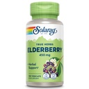 SOLARAY Elderberry Berry & Flower 450 mg | Soğuk Aylar boyunca Genel Şeye Destek | Flavonoyaklar & Phenolics | Non-GMO | 100ct