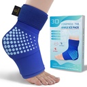highco Ankle Ice Pack Wrap, Reusable Gel Hot and Cold Compression Therapy for Foot and Heel Pain Relief, Ankle Brace for Achilles Tendonitis, Plantar Fasciitis and Sprains (M)