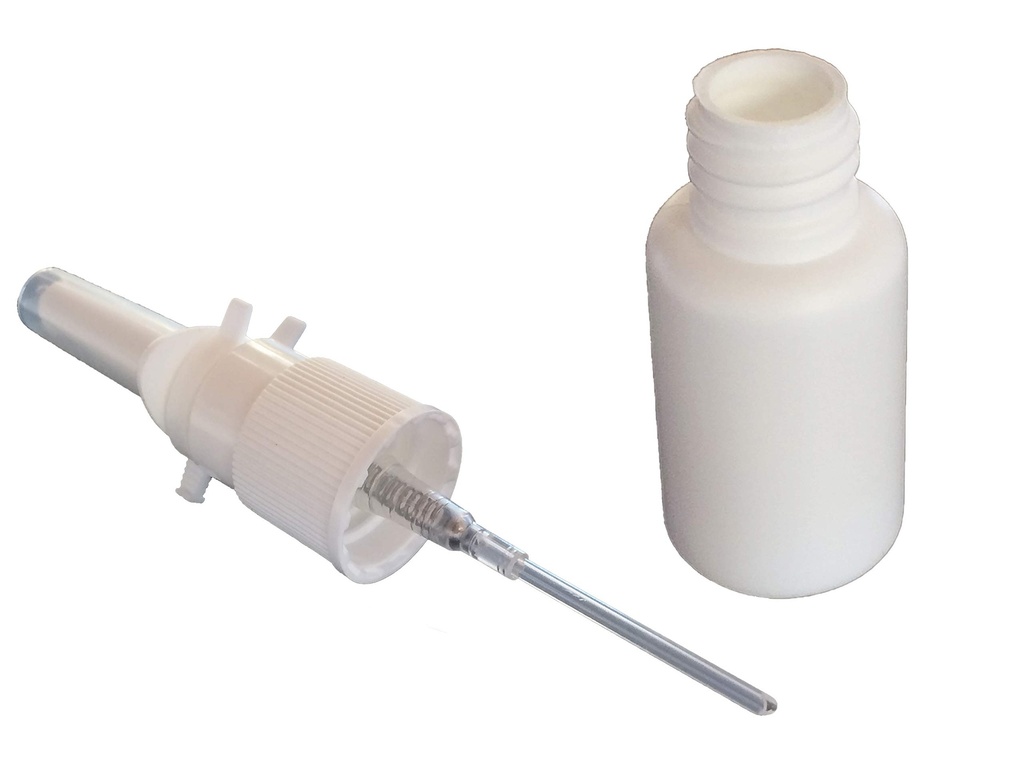 10-Pack 20ml Nasal Spray Bottle Mister - Empty Refillable White Plastic HDPE Spray Bottles - Reusable Nasal Sprayer for Nasal Medications