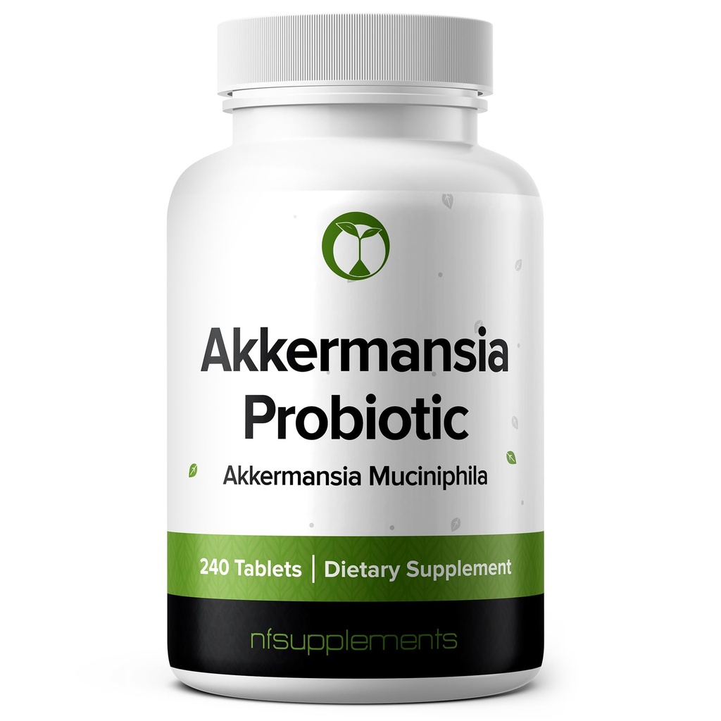 Akkermansia Muciniphila Probiyotik Supplement 240 Tablet 100 Milyon AFU Probiyotiks for Men & Women Supports Intestinal Digestive & Gut Health (240, Akkermansia Muciniphila)