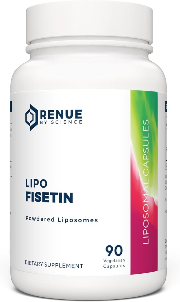 Renue By Science Fisetin | 90 Liposomal Fisetin Supplements - 150mg Fisetin per Serving | Senolytic Supplements | Bioavailable Formula for Increased Absorption | Non-GMO & Made in The USA
