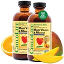 ÇOCUKLIFE ESSENTIALS Kids Multivitamin & Mineral - Çocuk Vitaminleri, Çocuklar için Çokvitamin, Toddler Multivitaminler, Sıvı Vitaminler, Bebek Çokvitamin - Doğal Orange & Mango, 8 Fl Oz (Pack of 2)