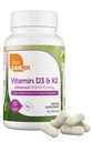 Zahler Vitamin D3 5000 IU K2 - Gelişmiş Vitamin D3 K2 Formula - Kemik Yoğunluğu ve Gıda Apsiyon - Kosher Vegetarian MK7 Vitamin K2 D3 Vitamin D3 K2 (60 Capsules)