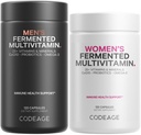 Günlük Multivitamin Paketi: Kadınlar ve Erkeklerin Çokvitaminleri, B-Vitamins, Probiyotikler, Gıda bazlı Ölmeler, 120 Capsules Per Şişe-Based
