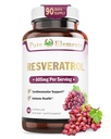 Resveratrol 1450 mg Ekstra Kuvvet Formula Daha İyi Skin ve Immunity with Green Tea Extract,Grape Seed Extract, Red Wine Extract and others 90 Days Supply
