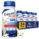 Plus Vanilla Beslenme Fiber ile Shake | Meal Change Shake | içmeye hazır | 16g protein ve 27 Vitamin ve Mineraller | 8 fl oz - 24 Pack