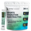Dr. Berg Sports Hydration Electrolytes Toz w/More Salt (Pink Himalaya) - 30 Keto Electrolytes Toz Paketleri w/a Delicious Salty Raspberry & Lemon Flavor - Pyumun 1000 mgını içerir
