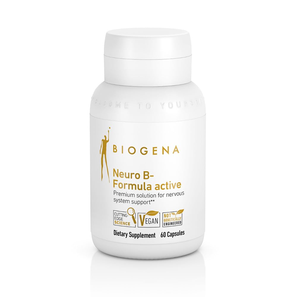 Biogena Vitamin B Kompleksi Tüm 8 b-Vitamins B1, B2, B6, B12, folate, niacin, biotin ve pantothenic Acid to Support Psyche & Nervous System** - Nöro B-Formula Aktif Gold