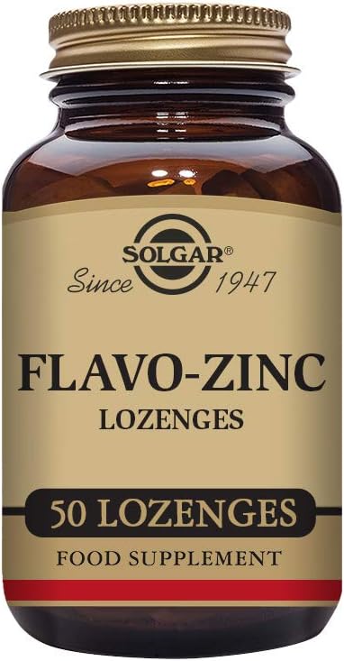 Solgar Flavo-Zinc Lozenge, 50 Kont - Great-Tasting Lemon Lime Flavor - Antioksit, Immune System Health - Highly Absorbable, Dissolves Hızlı - Vegan, Gluten Free, Dairy Free, Kosher - 50 Hizmet