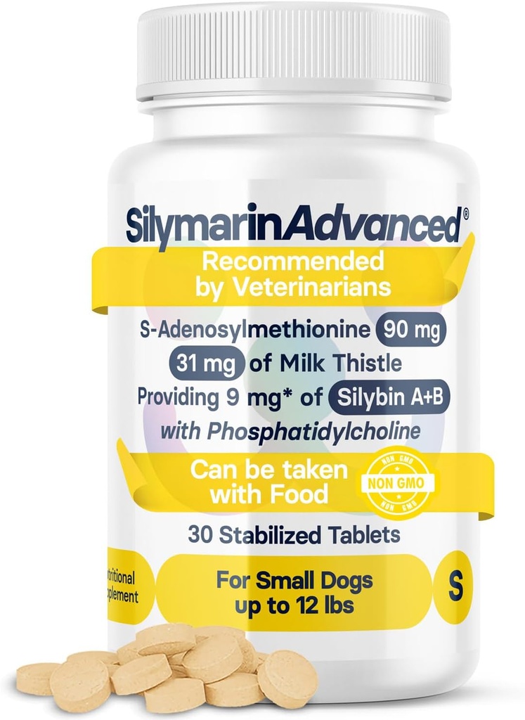 Küçük Köpekler için Canlı Sağlık Tamamı - Köpekler için Butle S-Adenosylmethionine (Same) & Silybin - 30 Tabletler