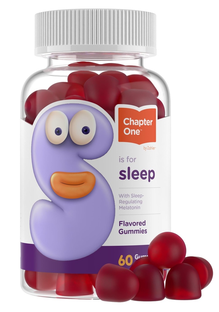 Zahler - Bölüm One Sleep Melatonin Gummies for Kids & Yetişkinler (60 Flavored Gummies) 2.5 mg - Doğal Çocuklar Melatonin Gummy