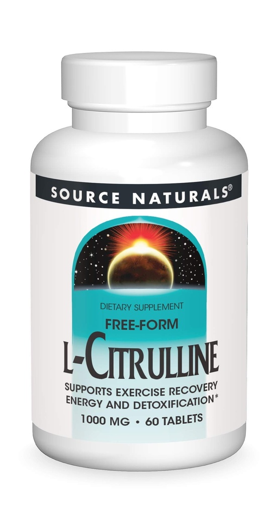 Source Naturals L-Citrulline - Egzersiz Kurtarma, Enerji ve Detoxification *, 1.000 mg - 60 Tabletler