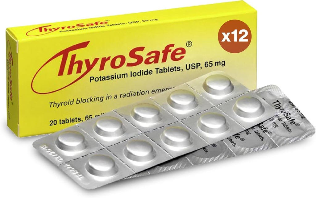 65 mg P Properties Iodide Tabletleri (240 Pack) - Your Your Tiroid'ı Nükleer Radyasyon Yolundan Korumak