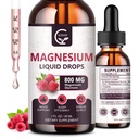 (2 Pack) Magnezyum Glycinate Liquid Drops | 1000 mg Sıvı Kompleksi D3, L-Thea & GABA for Energy, Sleep, Nerve and Heart Health, High Abxia, Raspberry Flavor