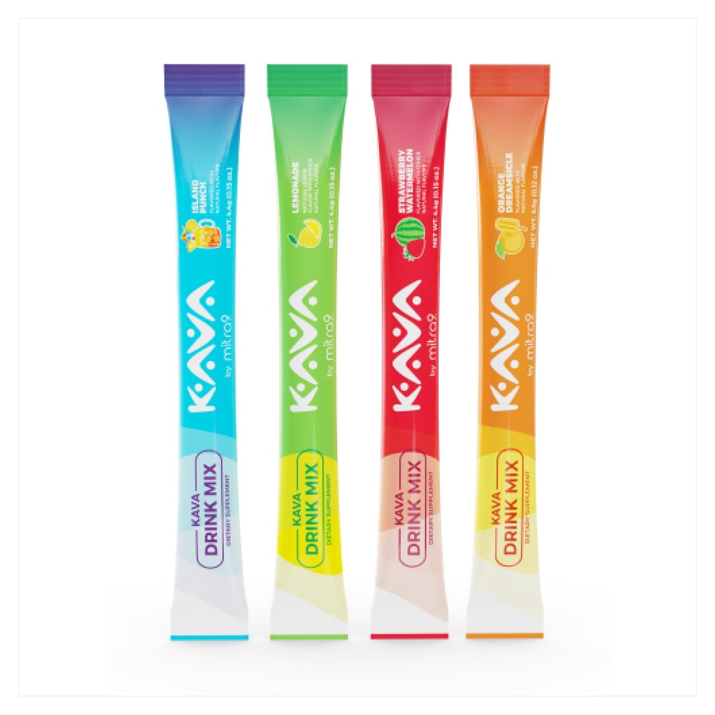 Mitra9 Kava Toz RelaxPak - Çeşitli Paket Kava Ekstra Toz Paketleri | Mood Advancedr | Plantive | Doğal Calm & Clarity | Easy Open Single-Serving Stick (30)