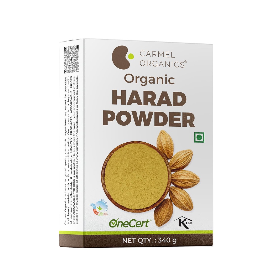 CARMEL ORGANICS Harad/Haritaki Fruit Powder 340 Grams