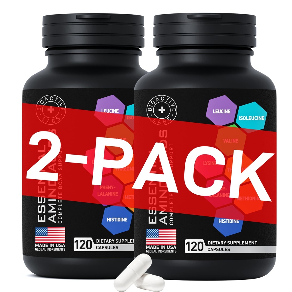 Deri ve Kadınlar için Temel Asitler Kompleksi - Gelişmiş Çalışma Gücü ve Kurtarma Formula - Vegan BCAA Amino Asit Supplement with All 9 Branch Chain Essentials - 240 Keto Friendly EAA BCAA Pills