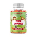 Vitamatic Kids Prebiyotik Fiber Gummies – Ekstra Kuvvet 4g Fiber – Zero Sugar eklendi – 60 Pectin-Based Gummies – Digestive Health & Regularity Support