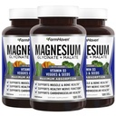 Farm Haven Magnezyum Glycinate & Malate Kompleksi D3,% 100 Chelated for Max Abors, Vegan – Bone Health, Nerves, Muscles, 360 Capsules, 180 Days