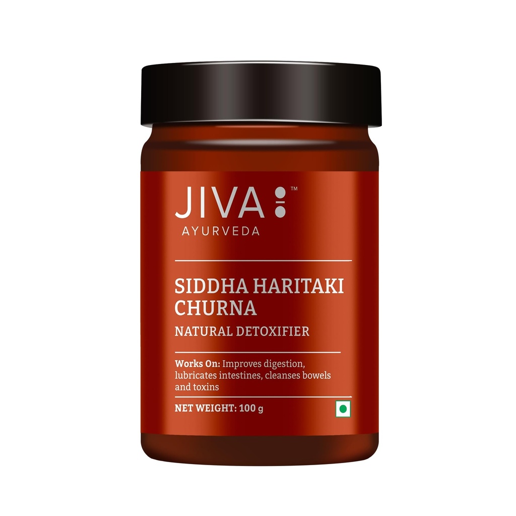 Jiva Siddha Haritaki Churna | Detoxifies Body & Improves Metabolism | 100% Ayurvedic Herbal - 100g (Pack of 1)