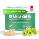 Amla Toz & Yeşil Çay Superfood Supplement, 20x Ultra Yoğun Amla, Antioksi Desteği, Oolong Tea ve Hint Gooseberries, Organik, Vegan, Classic Flavor, 30 Hizmet
