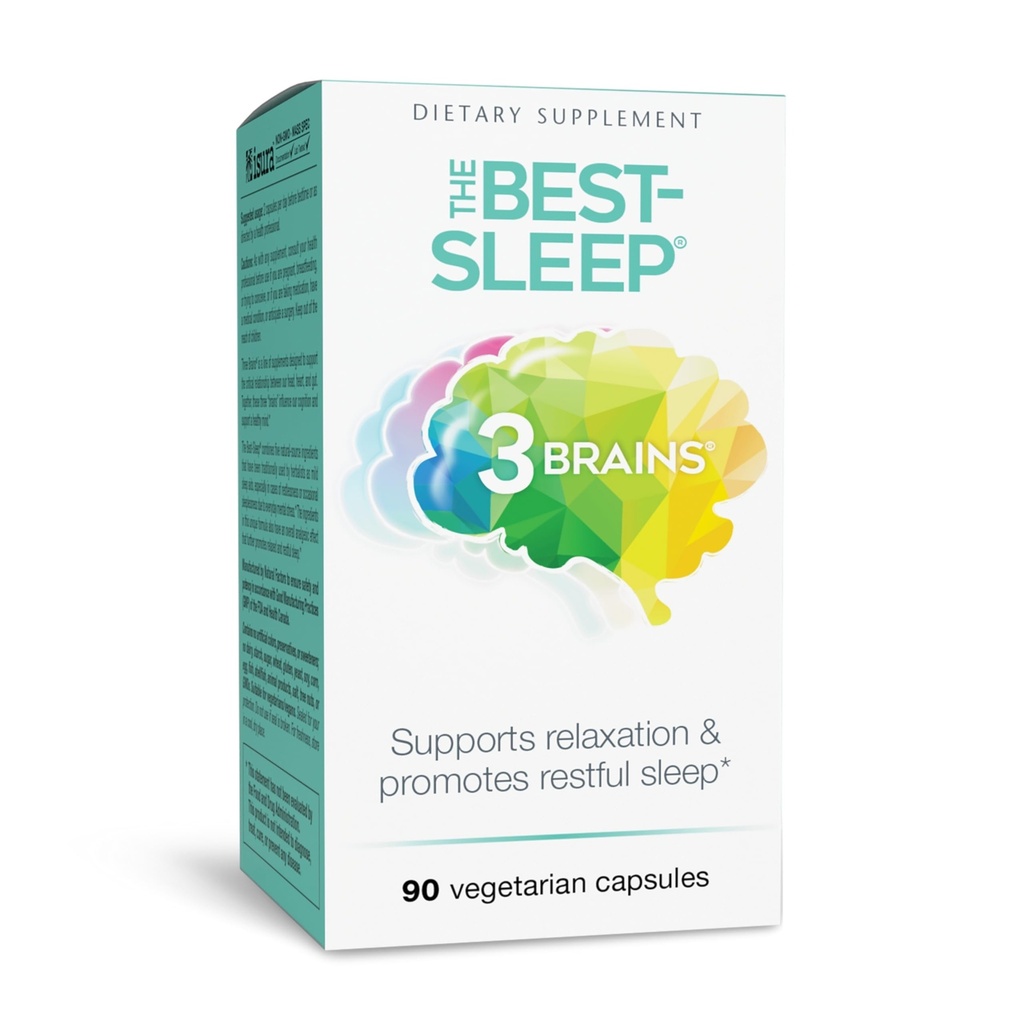 Doğal Faktörler 3 Beyin, En İyi-Sleep, Supports Relaxation & Restful Sleep, Vegan, 90 Capsules