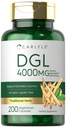 Carlyle DGL Deglycyrrhizinated Licorice Capsules | 200 Kont | 4000 mg | Vegetarian, Non-GMO & Gluten Free Supplement Supplement Supplement