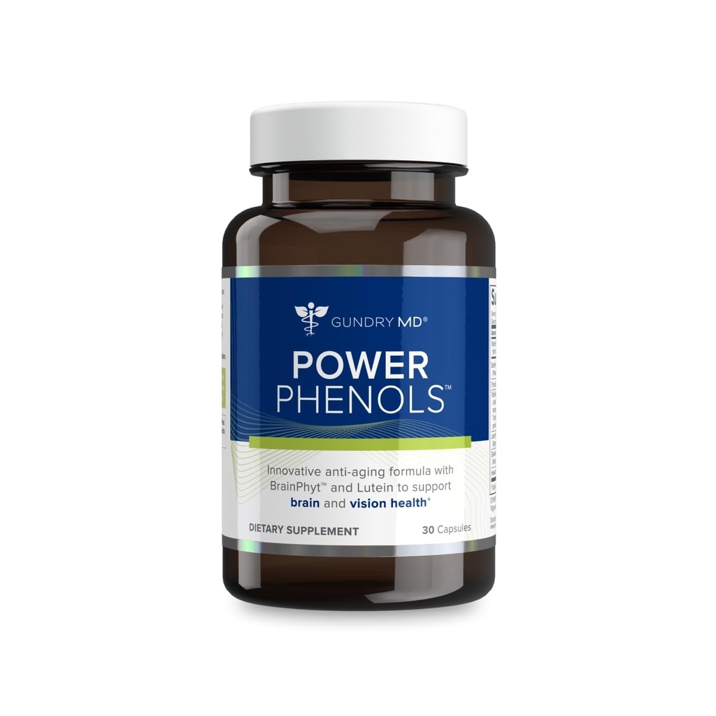 Gundry MD Power Phenols Brain Health Supplement for Cognition, Focus, Motivasyon, Verimlilik ve Enerji - (30 Hizmet)