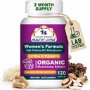 Kanser Bilimleri Kadınlar için Organik Multivitamin - Mushroom Supplement Ekstraksiyon - Hormonal & Immune Support Vitaminleri -% 1.500 mg Non-GMO Wellness Mushroom Kompleksi ile Beta-Glucans,120 Capsules