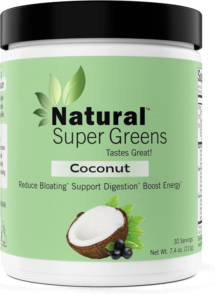 Doğal Süper Yeşiller Toz Organik / Yeşil Supplementler / Büyük Şöf Meyveler ve Sebzeler Suyu & Smoothie Mix| Probiyotikler & Digestive Enzymes| Yeşil Superfood Spirulina & Chlorella (Coconut)