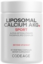 Kodage Liposomaluba AKG Supplement - Kalsiyum Alfa-Ketoglutarate - 2-Month Supply - Liposomal Delivery - 1 Capsule Per Service - Non-GMO, Gluten-Free - 60 Capsules