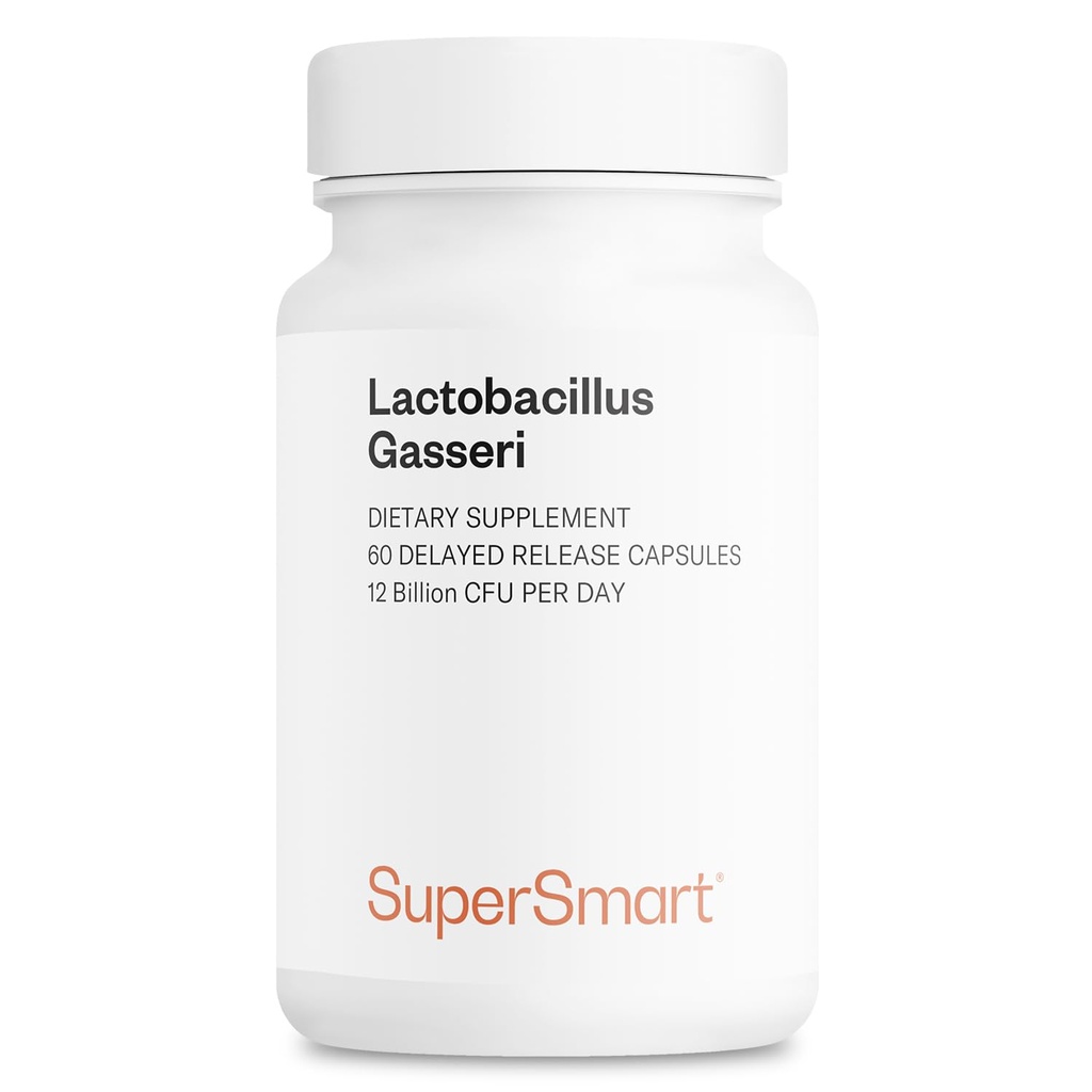 Supersmart - Lactobacillus Gasseri günde 12 Milyar CFU - Probiyotik Supplement | Non-GMO & Gluten Free - 60 DR Capsules (Delayed Release)
