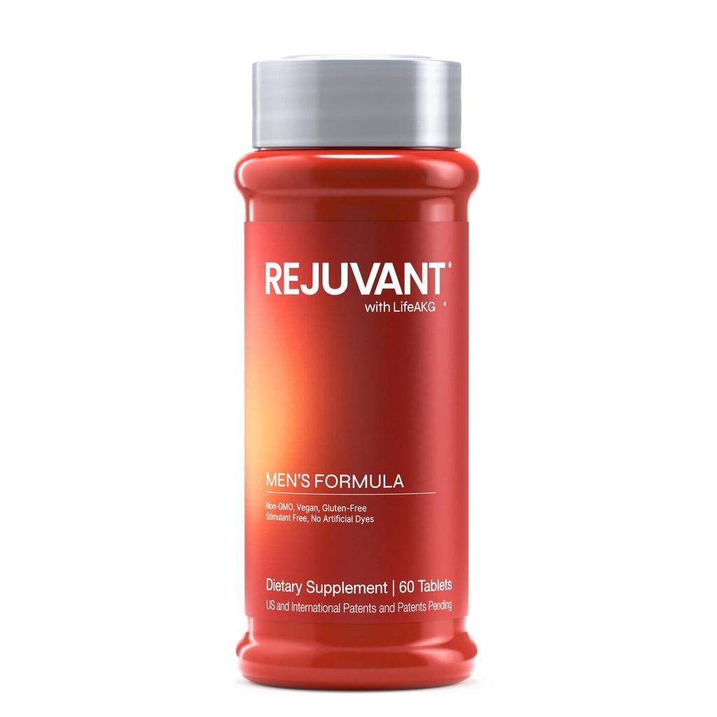 Rejuvant Men's AKG Supplement 1000MG Ultra 98 Pure (Calcium Alpha-Ketoglutarate) Patentli AKG Vitamini Uzun, Kurtarma ve Hücre Onarımı için Zengin Kontrollü Bir Serbestleştirme Formula, 60 Tabletler