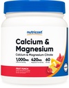 Nutricostdis Magnezyum Toz (Fruit Punch, 60 Hizmet) - Bone Support, Non-GMO, Gluten Free (Toba Citrate and Magnezyum Citrate)