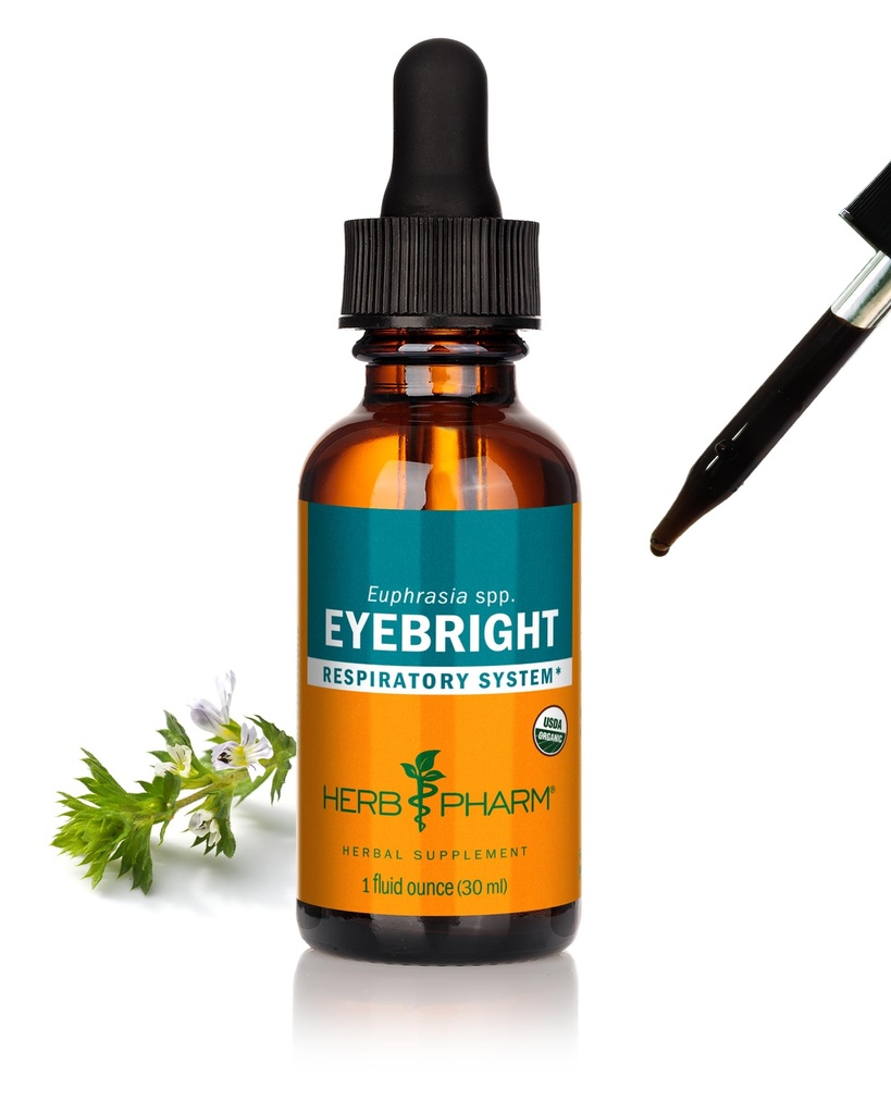 Herbm Pharm, Respiratory Sistem Desteği için Organik Gözbright Sıvı Türleme - 1 Ounce, net