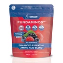 FundAminos EAA + BCAA Amino asit Toz | Organik, Vegan, Plant-Based | Günlük Beslenme için Tamamlanmış Esaslar | Optimize Edilmiş Protein Utilizasyon | Yenileme Süper Meyveleri Örttü - 60 Hizmetler