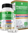 1 Body Glycinate Kompleksi, Yüksek Abors Magnezyum Supplement for Calm, Muscle Relaxation & Bone Health Support, Vegan with MCT Oil & Trace Minerals, Non-GMO, 60 Capsules, Non-GMO, 60 Capsules