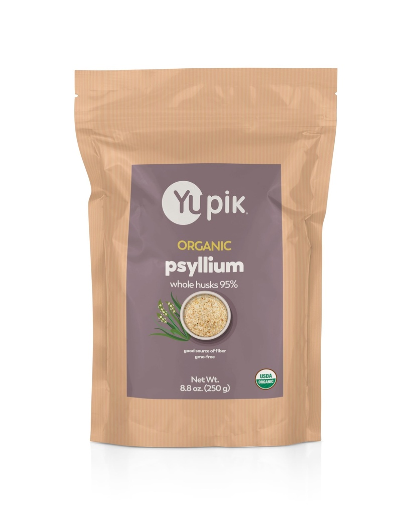 Yupik Organik Whole Husk Psyllium 8.8 Oz,% 95'lik, ► Fiber, USDA sertifikalı, Non-GMO, Kosher, Gluten-Free, Sugar-Free & Fat-Free, Unflavored, Plant-Based, Ideal for Oatmeal & Cereal