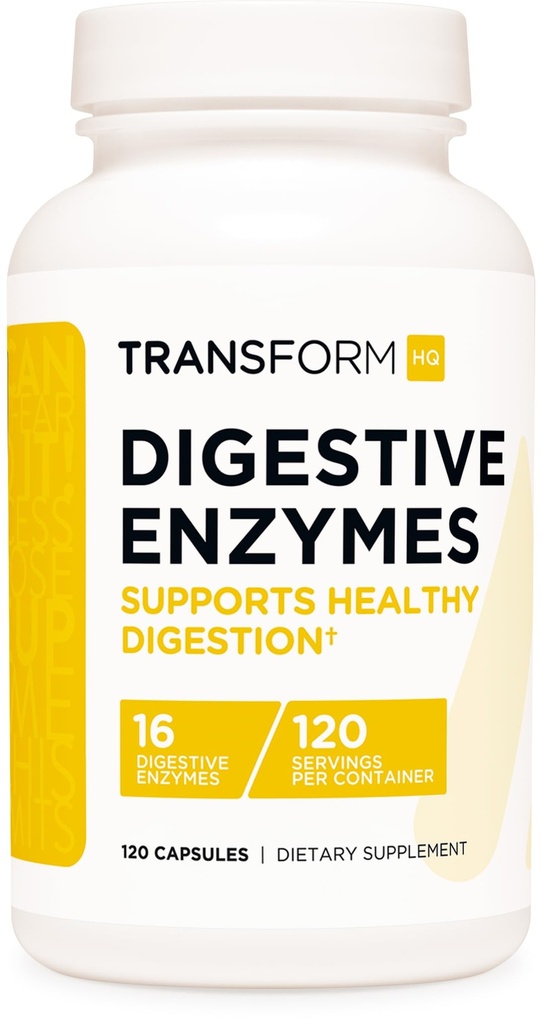 Dönüşümlü Enzymes Supplement (120 Capsules) - 16 Enzymes, Sağlıklı Digestion