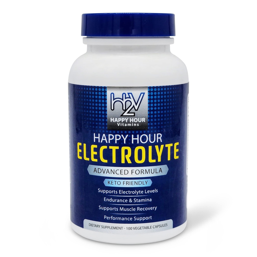 Elektrolyte Pill- 100 Pills- Dehidr, Kas kramp, Performans, Keto & Hızlı Kurtarma. Vejetaryen Capsules w/Magnesium, Pyum, sodyum & Kalsiyum Hydration Supplement