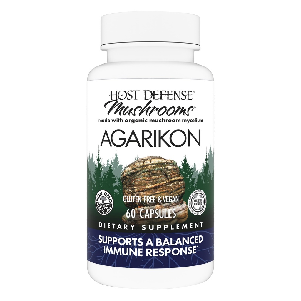 Host Defense Agarikon Capsules - Immune System Support Supplement - Mushroom Supplement to Aid Immune Functions & Cell Strength - Herbal Dietary Supplement - 60 Capsules (60 Hizmetler)*