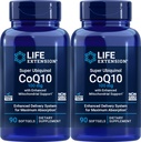 Life Extension COQ10 Super Ubiquinol 100 mg 90 Count (Pack of 2) gelişmiş Mitochondrial Support ile