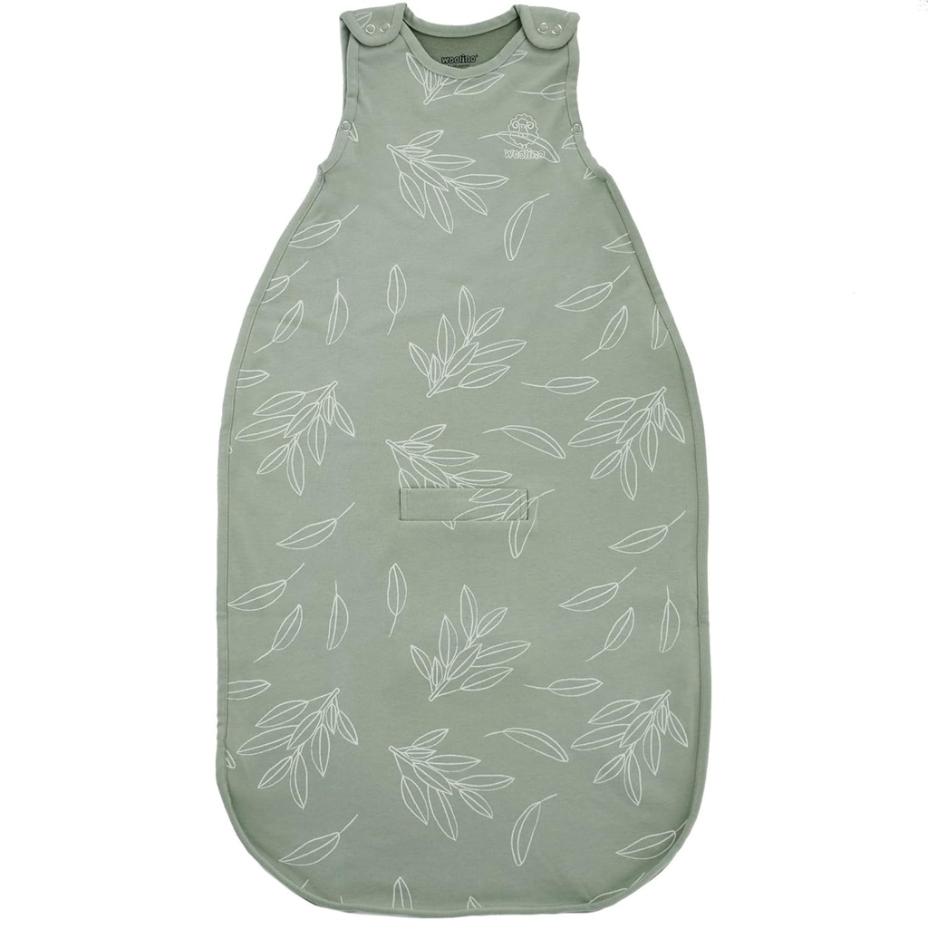 Woolino Merino Wool Ultimate Baby Sleep Sack - 4 Season Baby Wearable Blanket - İki Yollu Duş Bebekler ve Toddler için Ayarlanabilir Bag - Evrensel Boyut (2-24 Ay) - Sage